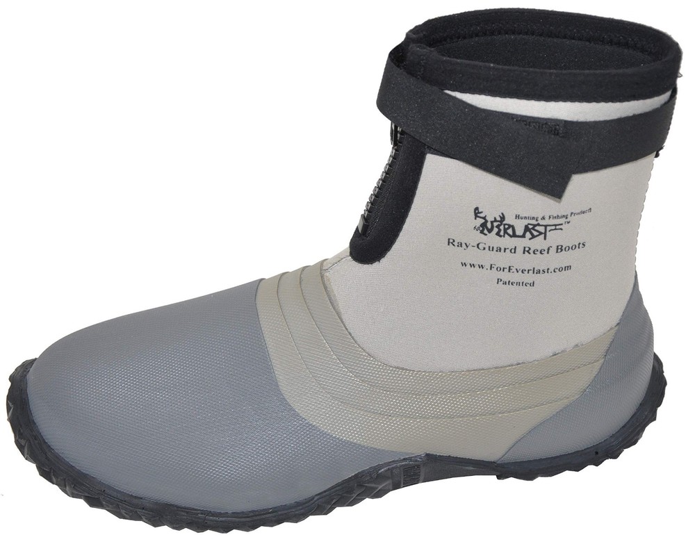 Foreverlast Ray-Guard Reef Boots Gen II, Grey, Size 4, Waterproof, Lightweight