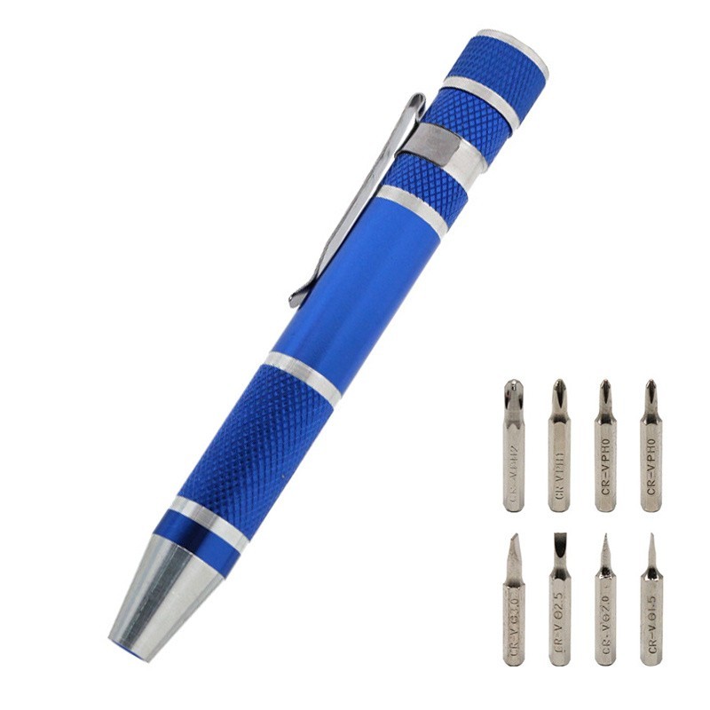 8 In-1 Multi-function Pocket Precision Screwdriver Tool Set Kit Pen Repair Tools