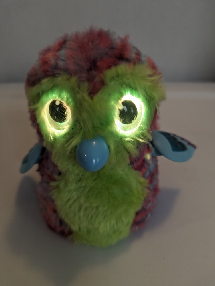 Hatchimals Fabula Forest Pink & Green Owl Spinmaster Interactive Bird Toy *works