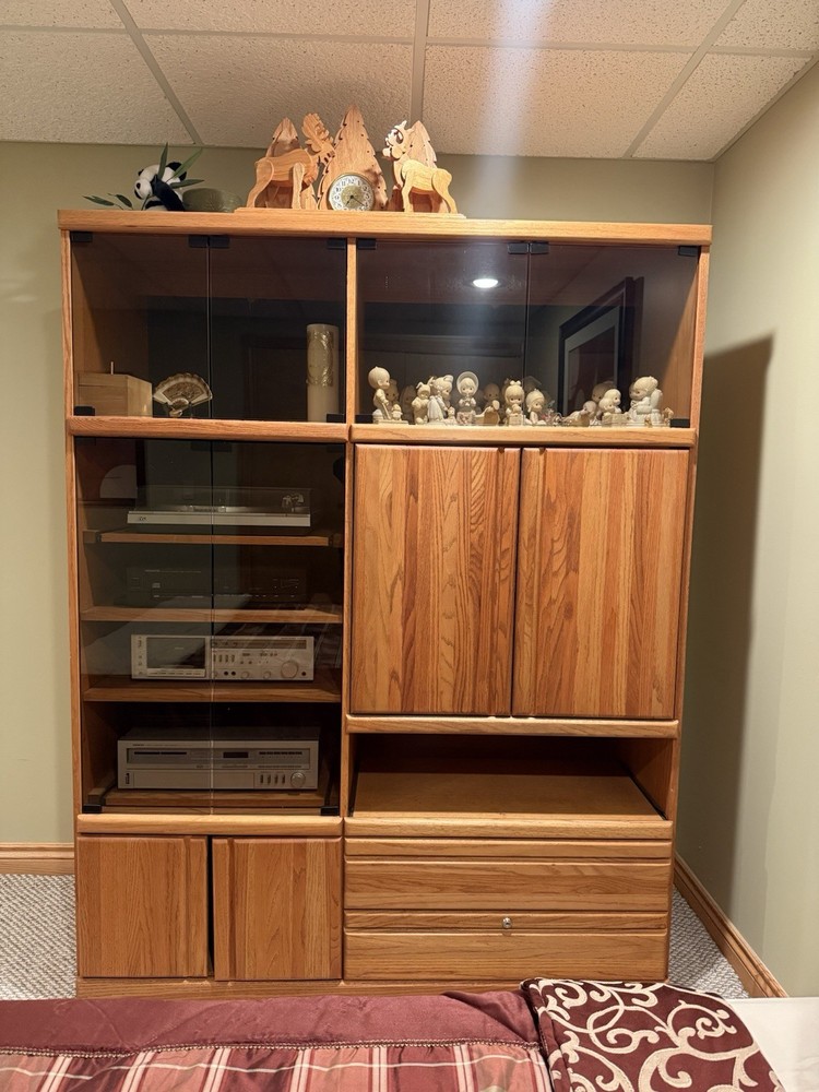 Solid Oak Entertainment Center