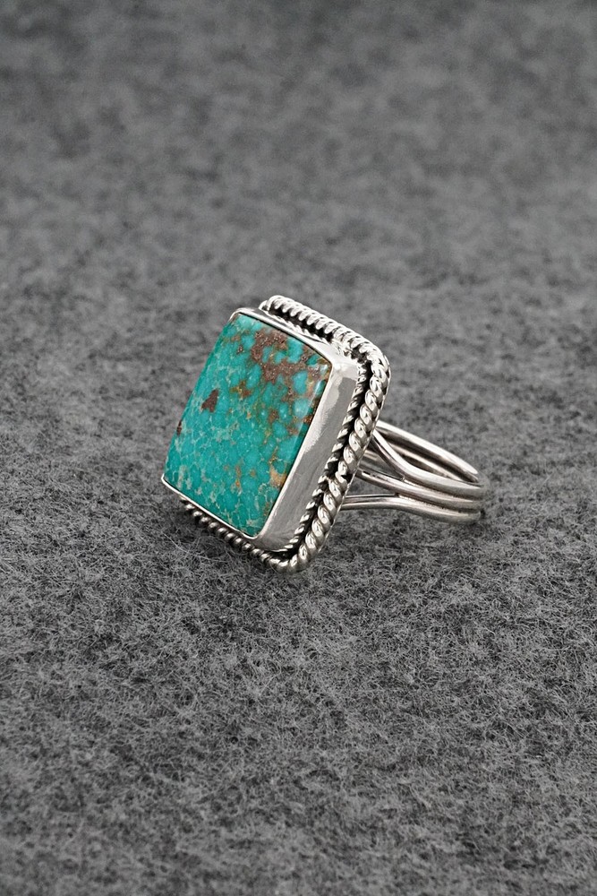 Turquoise & Sterling Silver Ring - Eugene Gruber - Size 7