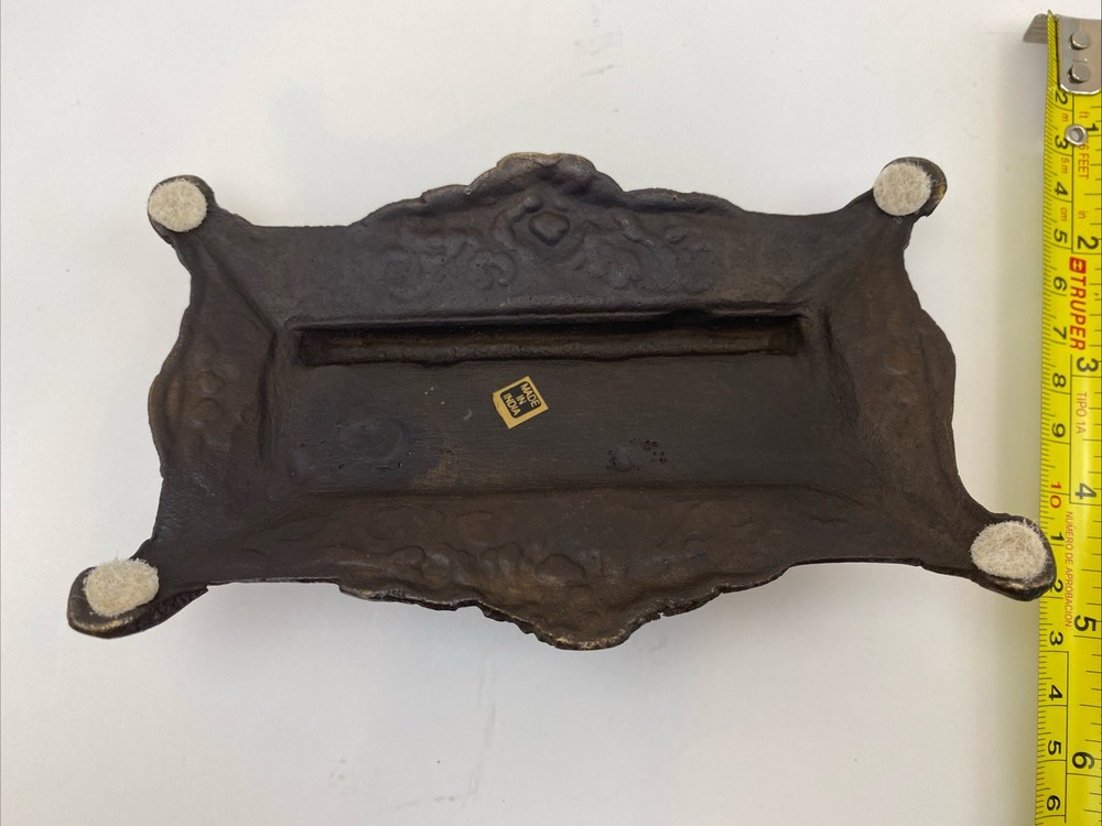 Antique Brass Stamp Holder with 3 Compartments