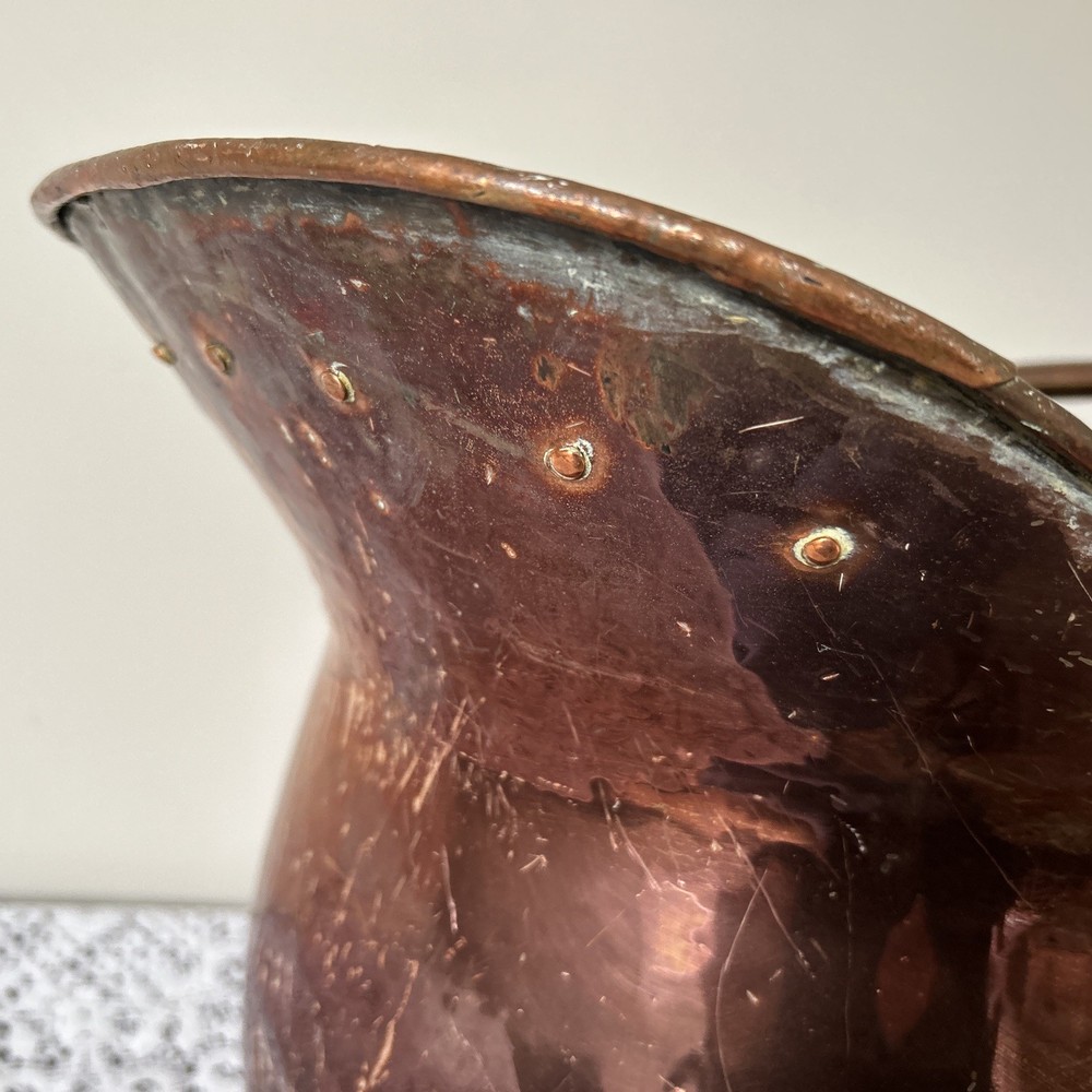Victorian Copper Helmet Coal Scuttle
