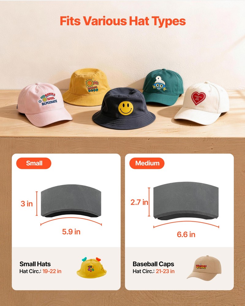 VEVOR Hat Heat Press Machine with 2 Interchangeable Platens for Caps Light Blue