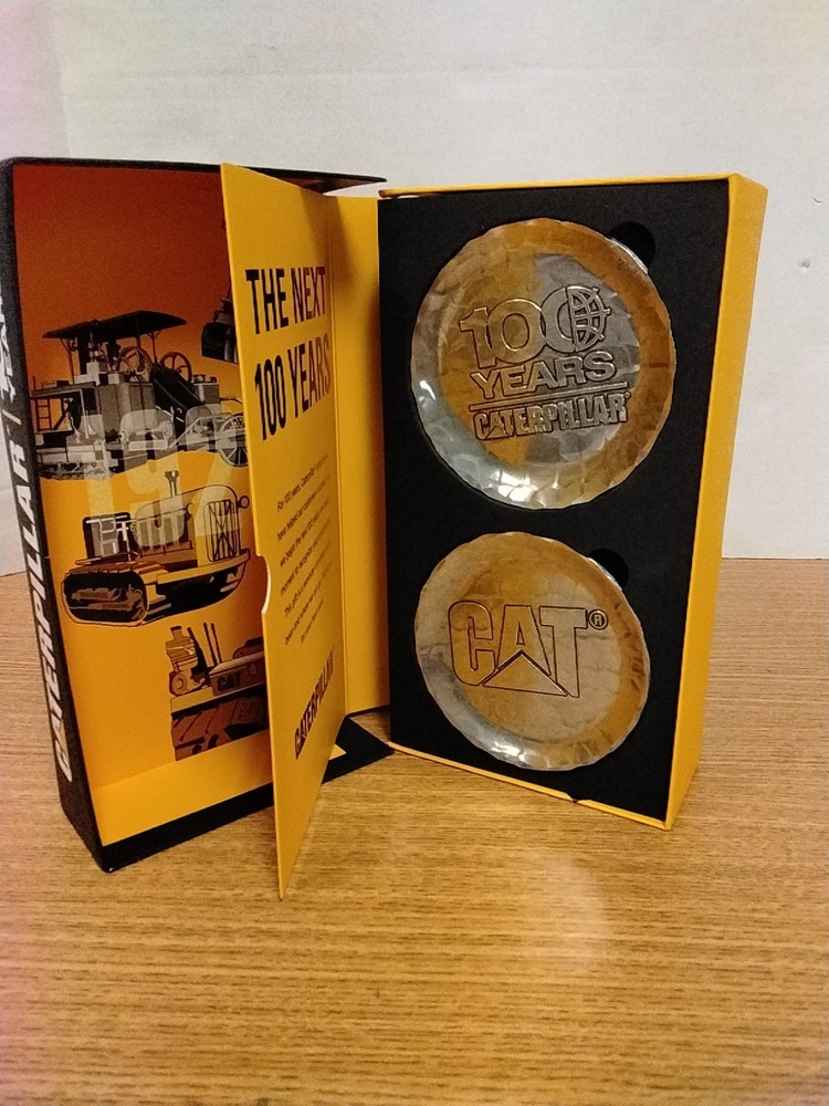 Caterpillar 100 Years Centennial Coasters Set