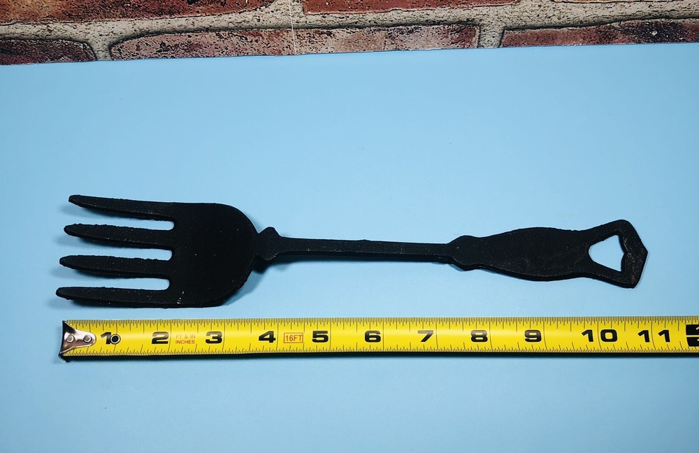 Vtg Cast Iron FORK Decorative Wall Hanging REPLACEMENT Piece Taiwan 11.25" Long
