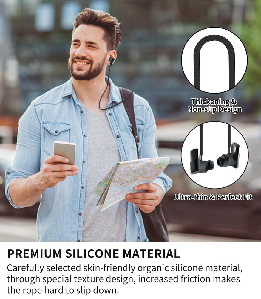 Alquar Anti-Lost Strap for Status Audio Between Pro/Status 3ANC Black