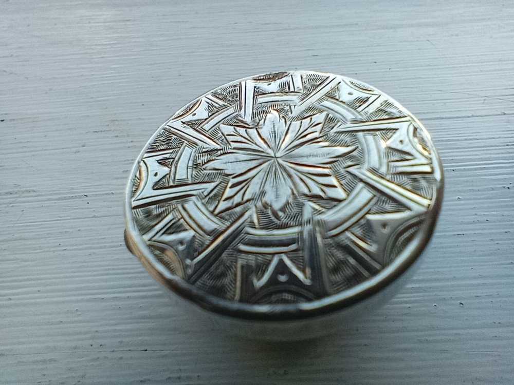 Ornate Victorian silver plated lapel badge