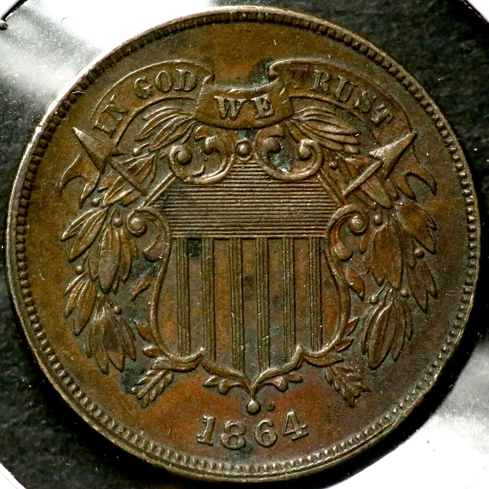 1864 Large Date Two 2 Cent Piece  RC391