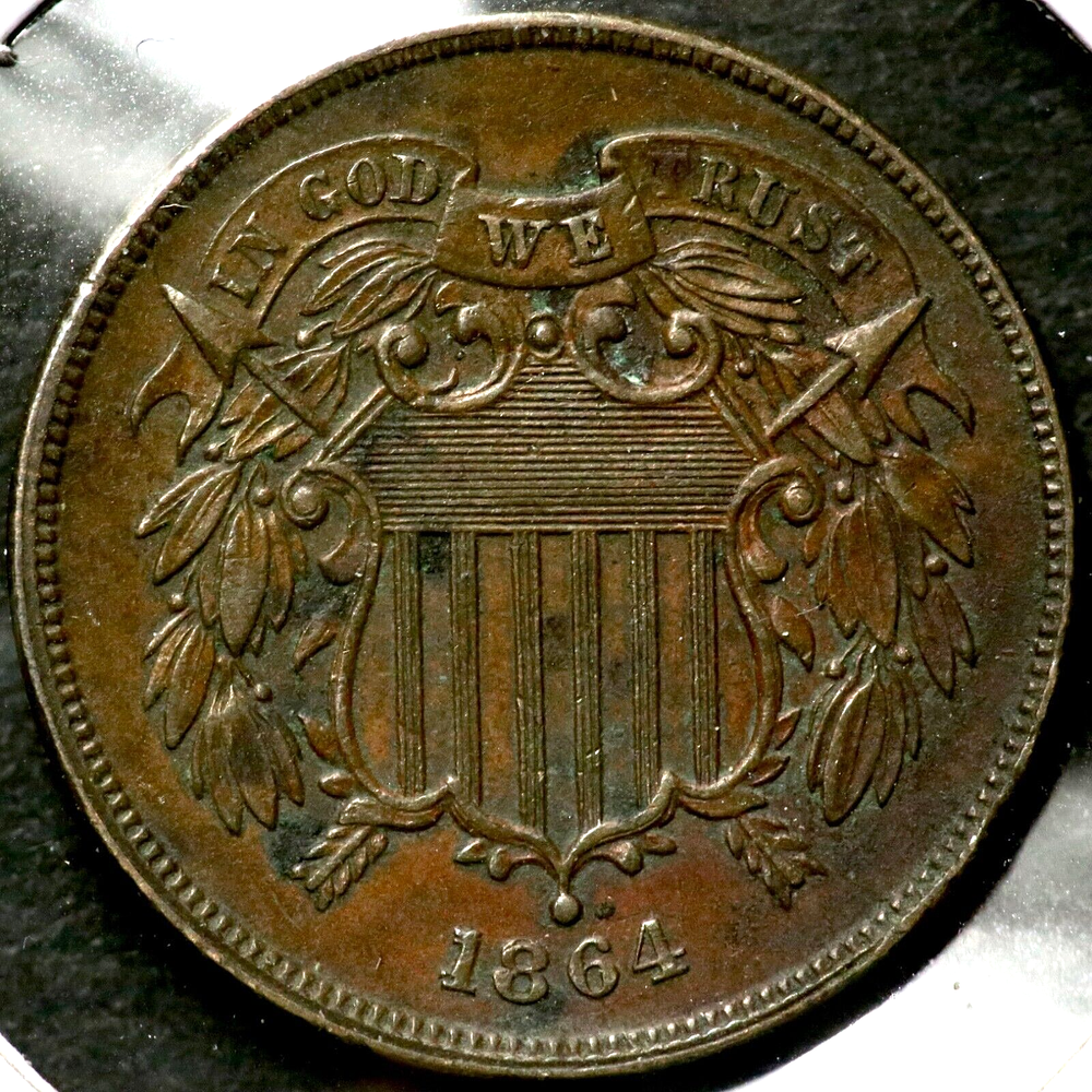 1864 Large Date Two 2 Cent Piece RC391