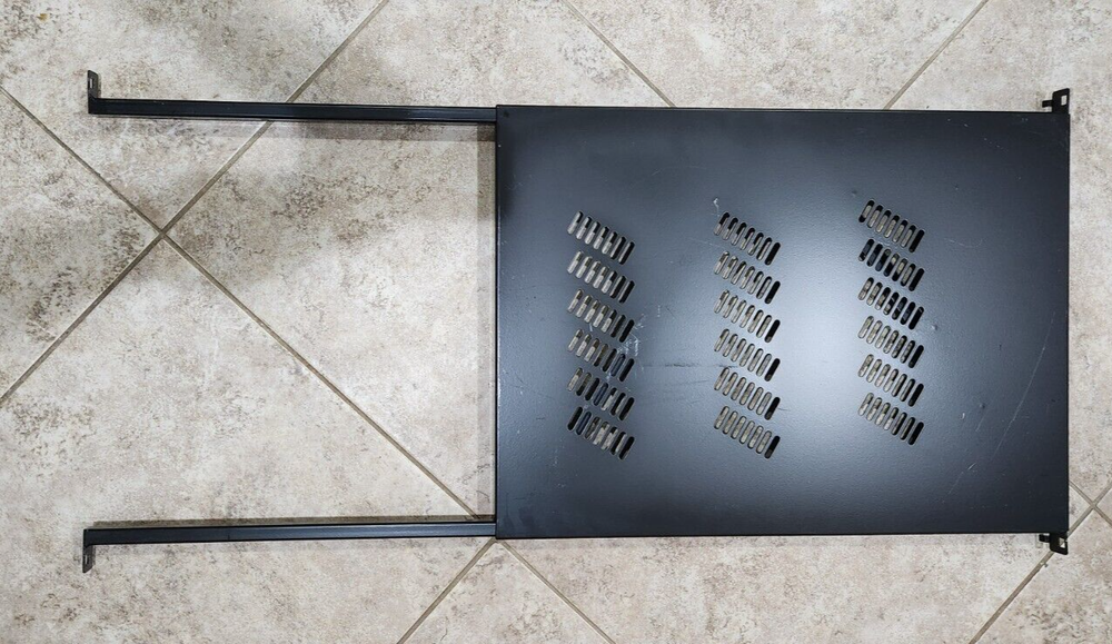 Pair of 19" Rack Mount Adjustable/Extendable Network/Keyboard Mouse Shelf Trays