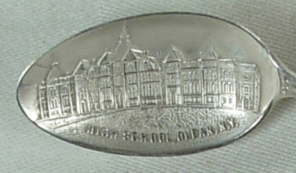 HIGH SCHOOL OLEAN NEW YORK STERLING SILVER SOUVENIR SPOON MONOGRAM