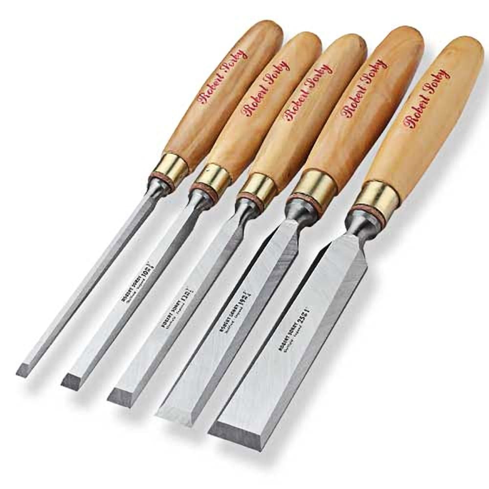 Sorby Boxwood Handled 5 Pc. Traditional Bevel Edge Chisel Set