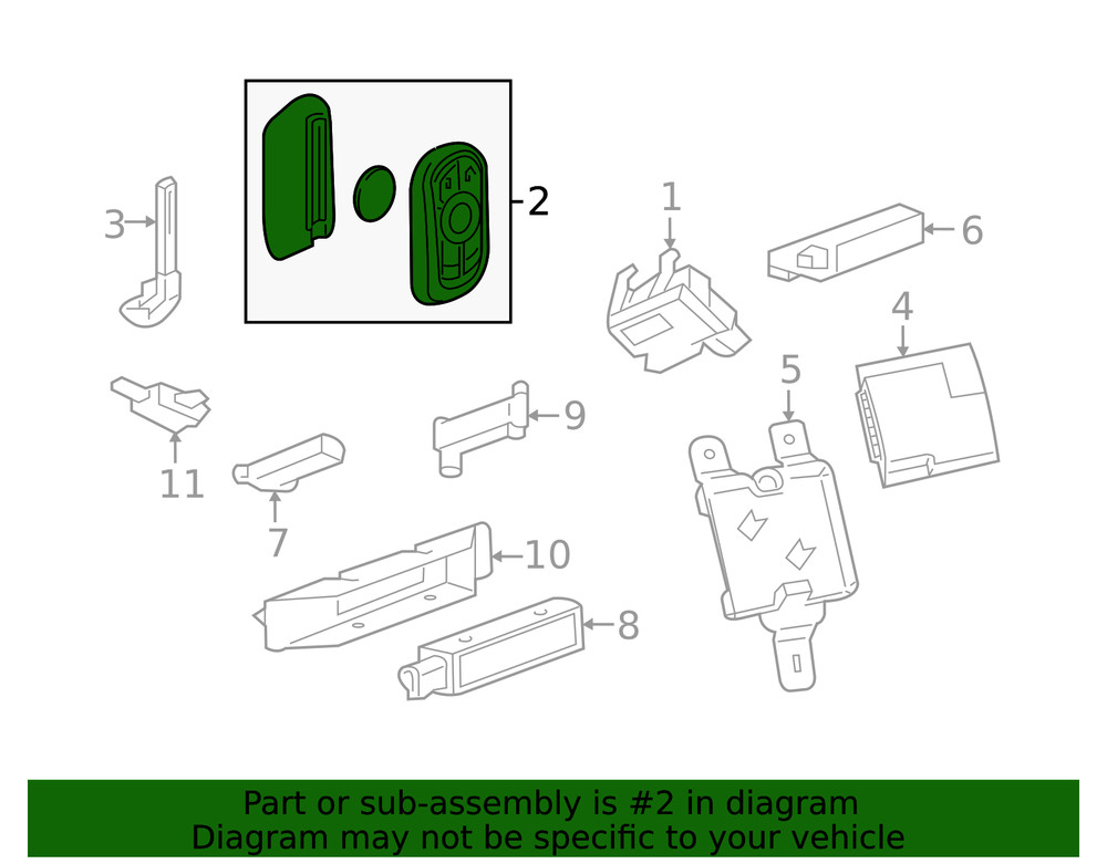 Genuine GM Keyless Entry Transmitter 13547571