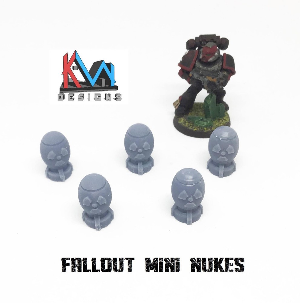 3D Printed - Fallout Mini Nukes (Set of 5)