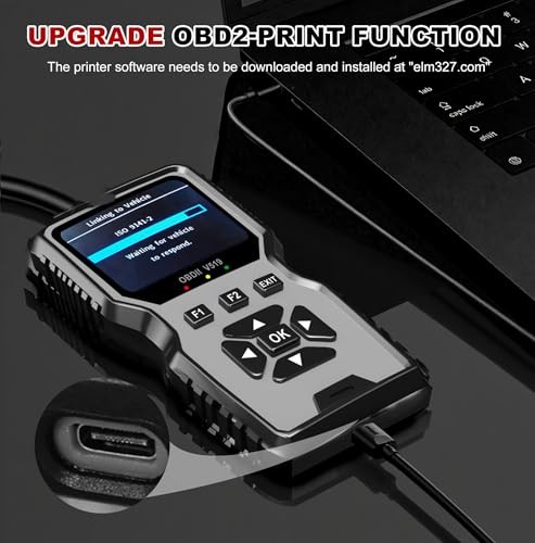 V519 OBD2 Diagnostic Scanner Tool - Vechicle Check Engine Light Code Grey