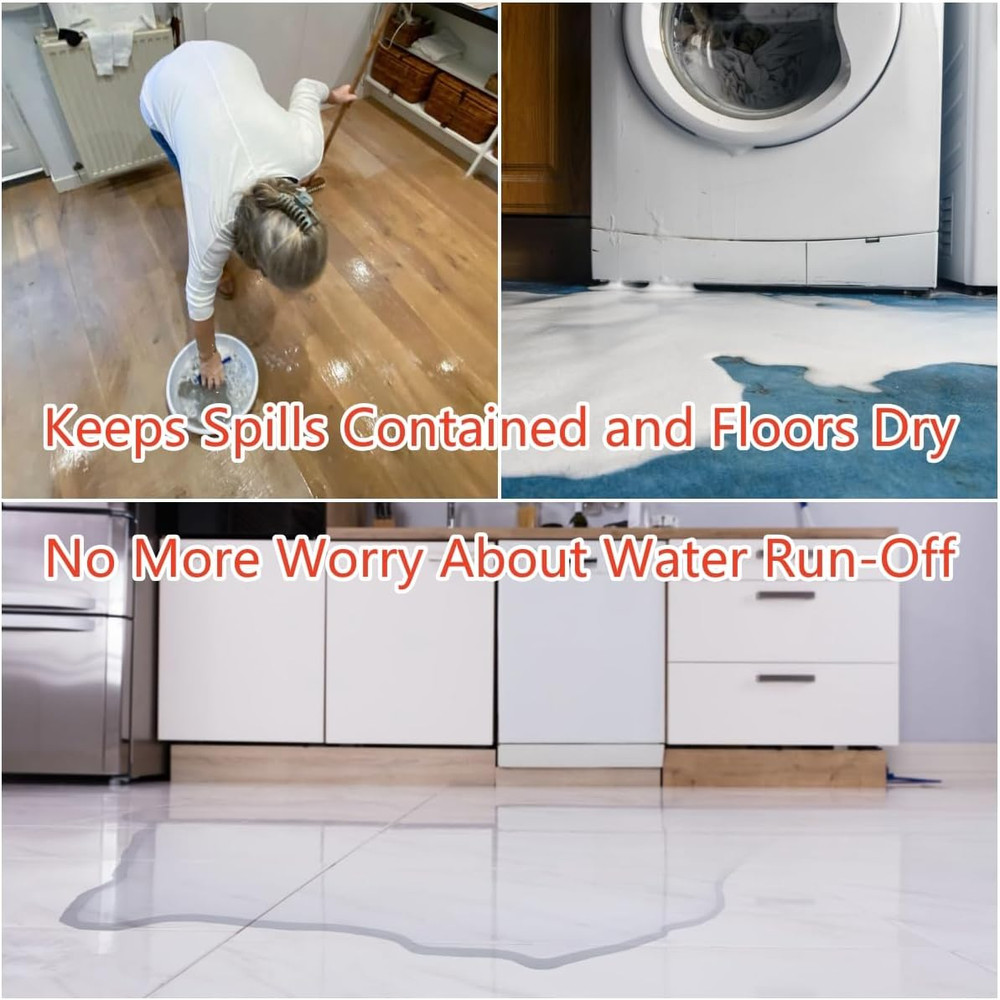 Mini Fridge Silicone Mat 20x20 Inch Raised Edges Drip Tray Floor Protector