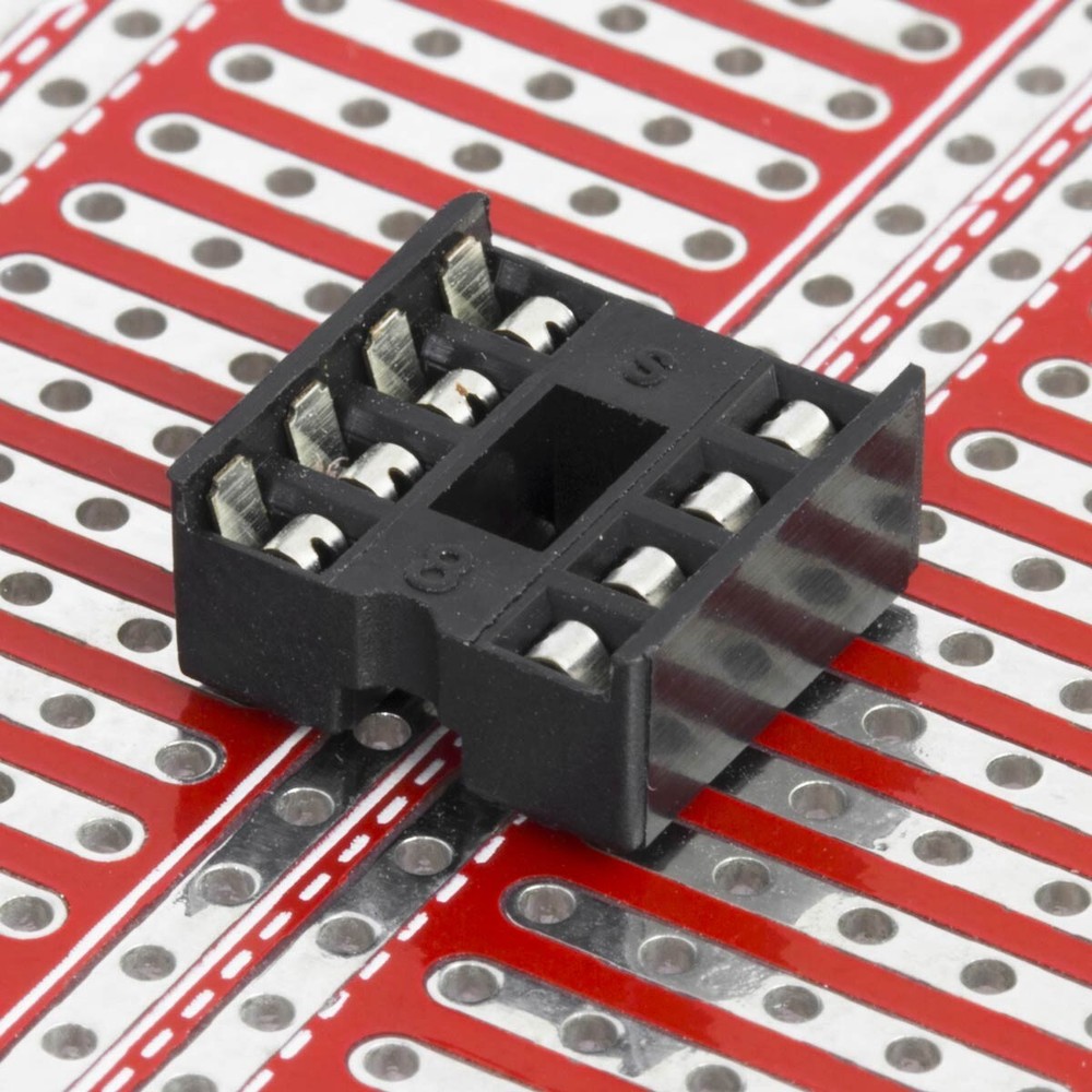 10 Pcs 8 Pin DIP IC Socket Adaptor Solder Type PCB-Mount | Dual Wipe | US Ship