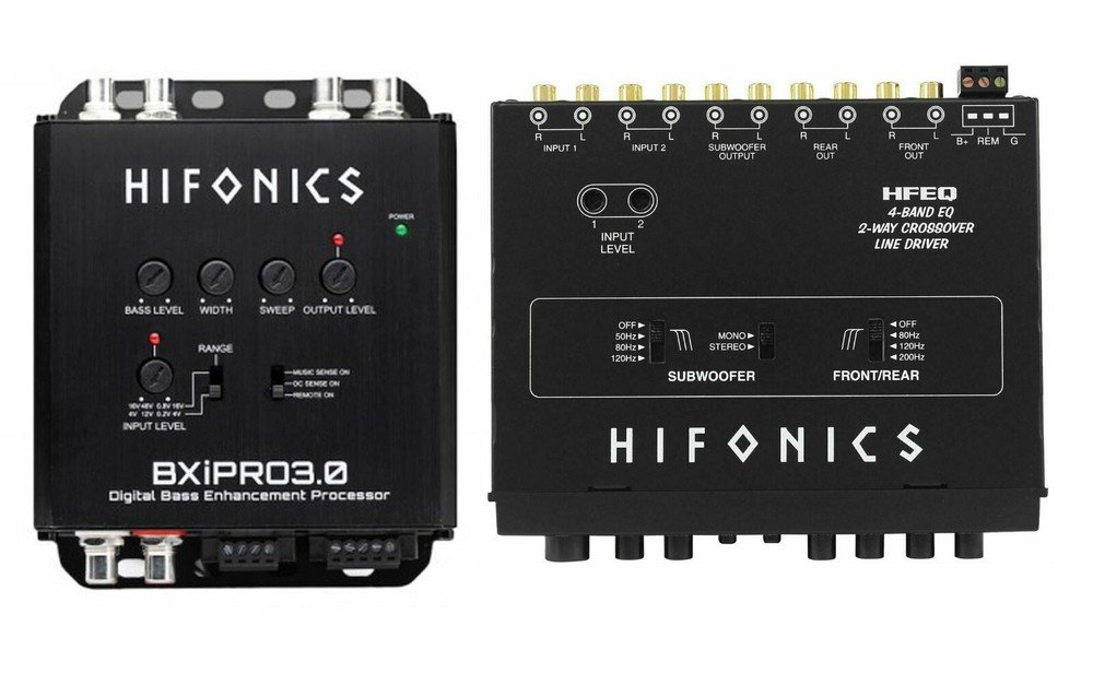 Hifonics BXiPro3.0 Digital Bass Processor + HFEQ 4-Band Source Signal Processor