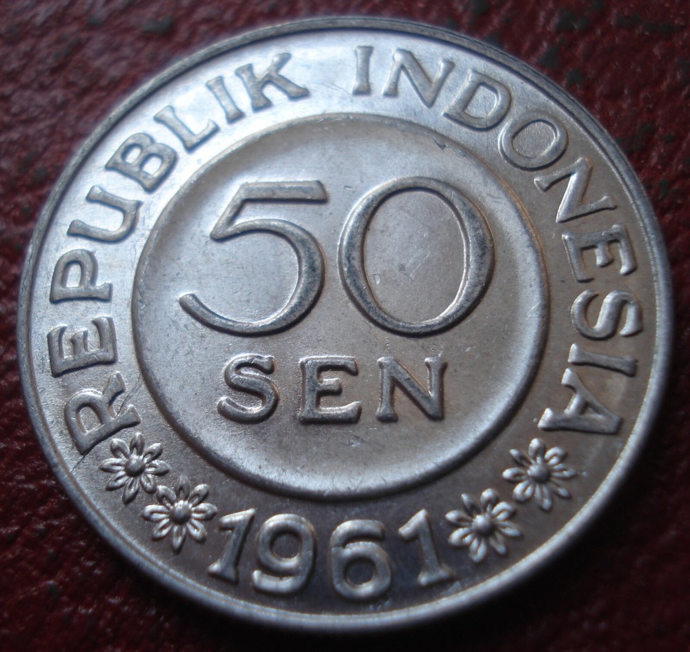 1961 INDONESIA 50 SEN IN AU CONDITION