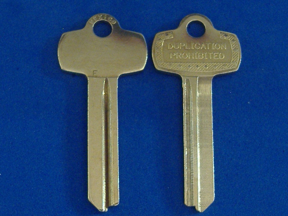 TWO  NICKEL SILVER FITS BEST KEY BLANKS FOR "E"  KEYWAY