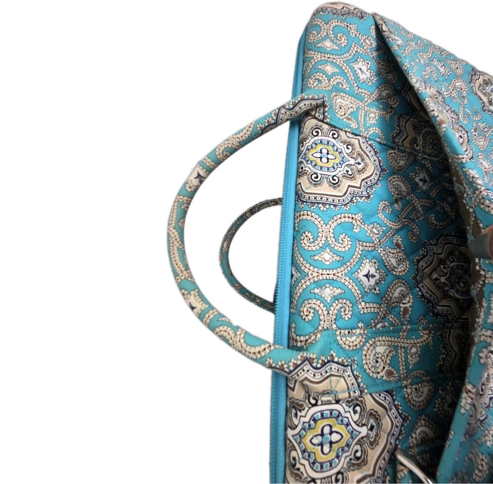 Vera Bradley Laptop Hard-core Organizer Blue Multicolor Quilted Tech Bag