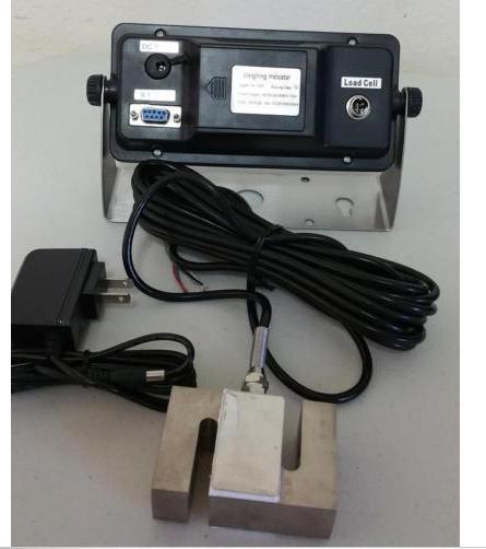 Compression Scale 2000X0.5 lb S Type load cell / Digital Indicator,20' Cable,New