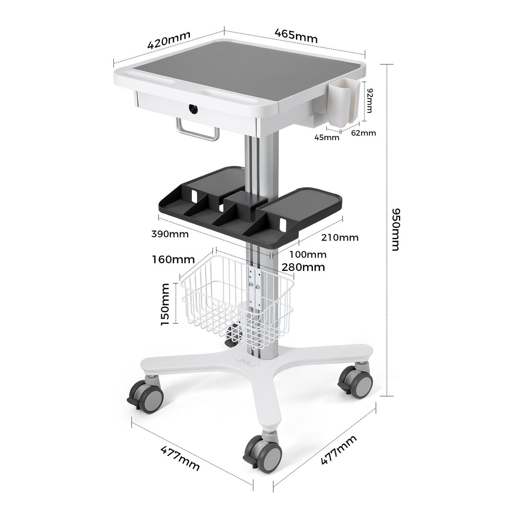 JMU Dental Multi-Function Trolley Cart Mobile Cart Standard Maximum Load