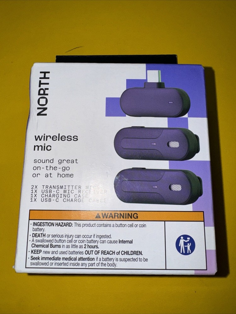 NORTH Wireless Microphone with Charger (USB-C)