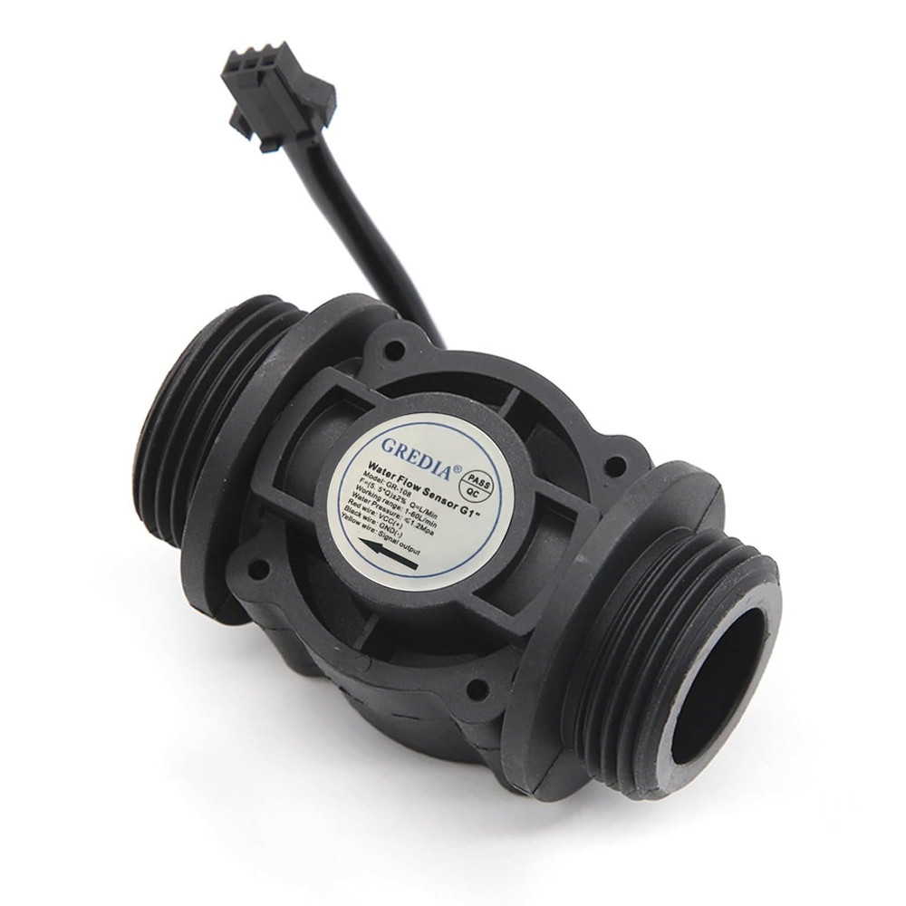 1" Water Flow Sensor Food-Grade Switch Hall Effect Flowmeter Fluid Meter Counter