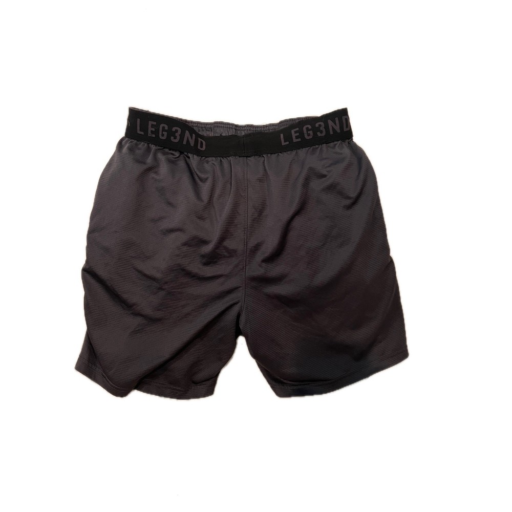 Legend Black Gray Training Shorts Mens L