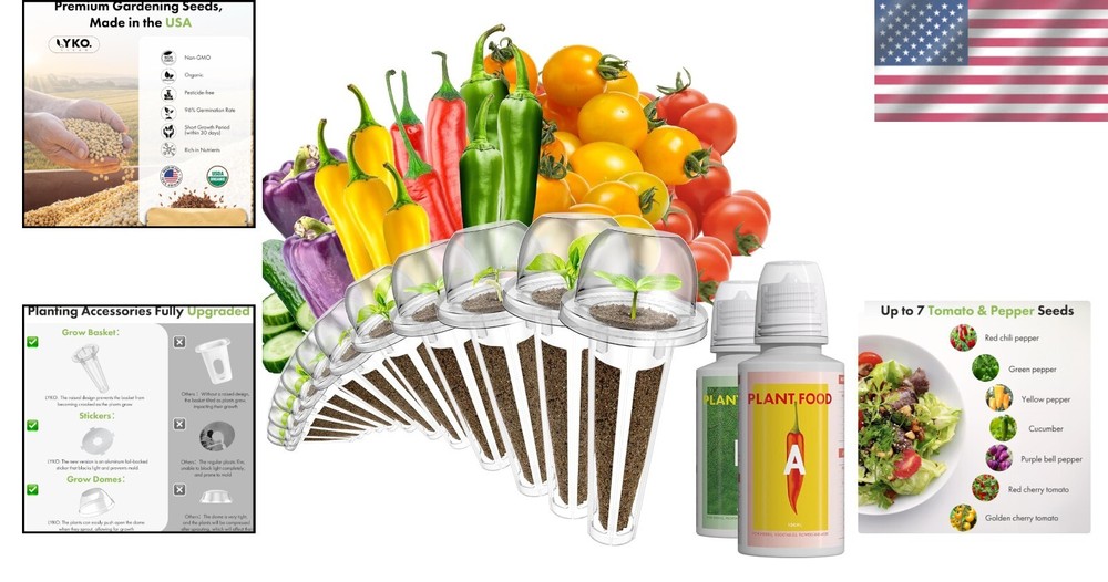 User-Friendly Hydroponic Cherry Tomato Seed Kit with Growth Accessories Included