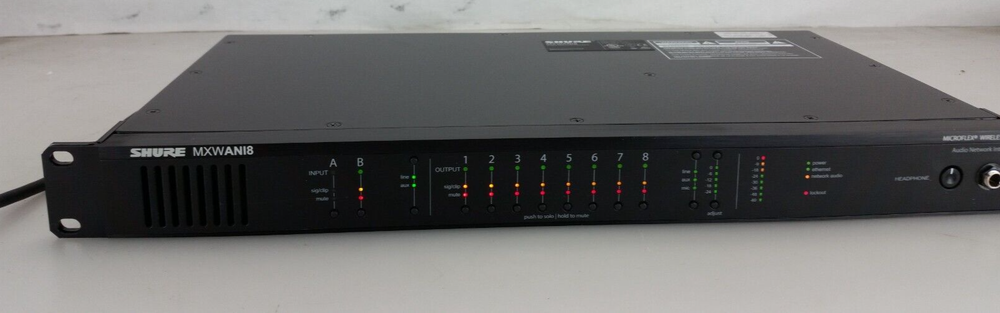 SHURE MXWANI8 8-Channel Audio Network Interface