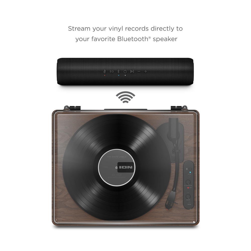 ION Luxe LP ™ WIRELESS BLUETOOTH-ENABLED TURNTABLE (Open Box, New Condition)