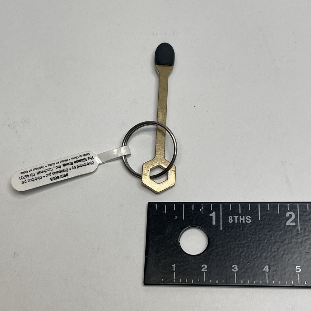 Minute Key No Touch Tool Solid Brass Anti-microbial By Hillman Avoid Germs New