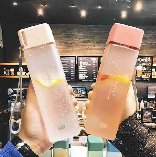 Aesthetic Portable Square Water Bottle