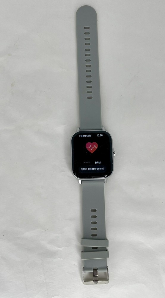 Open Box Smart Watch Grey Band For iOS & Android