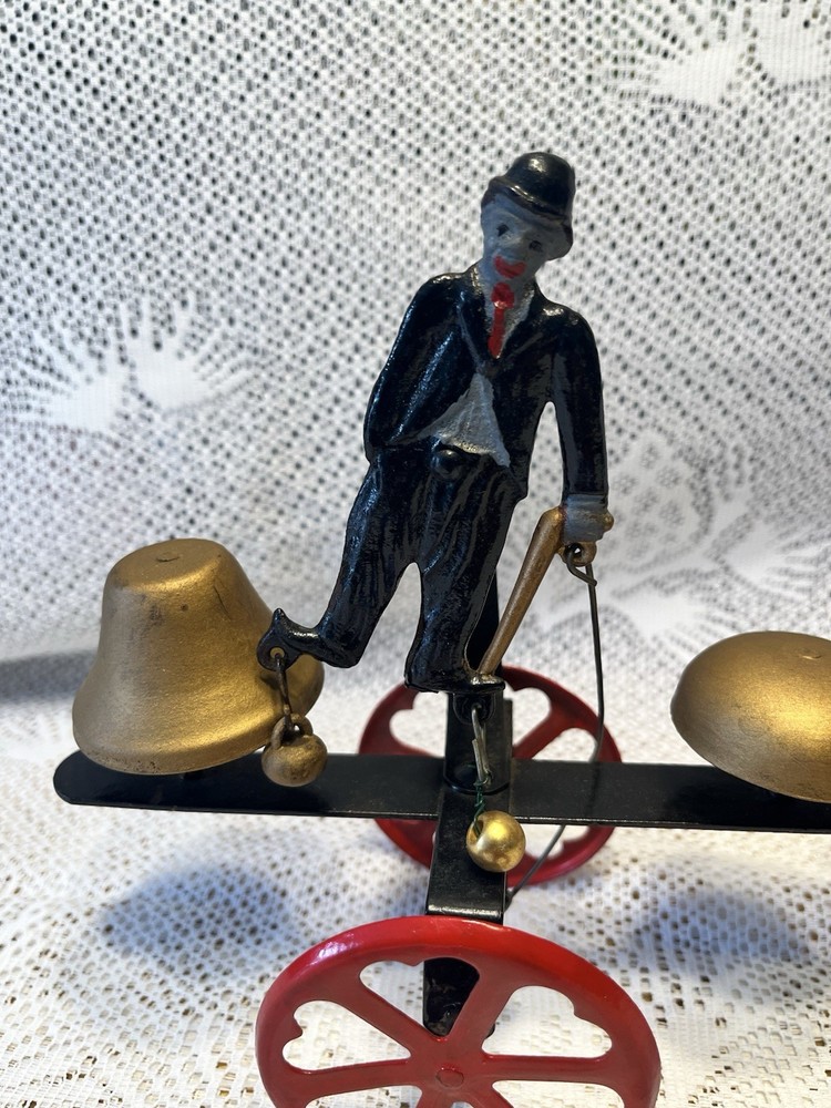 Watrous Double Bell Charlie Chaplin Pull Toy