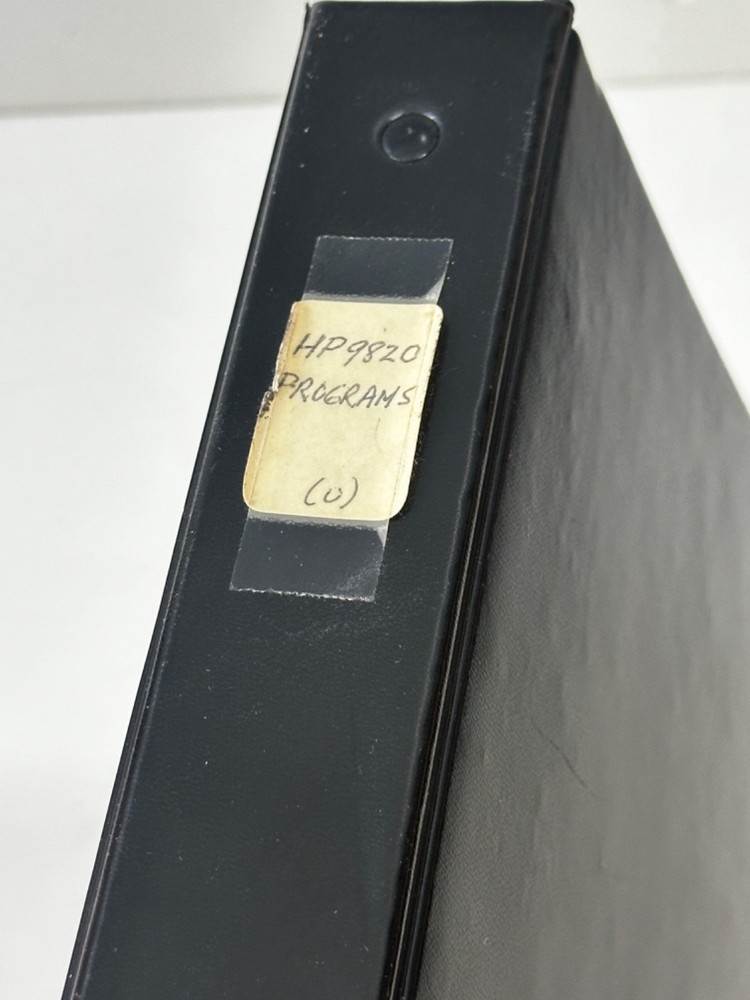 Satellite Tracking Antenna Trajectory Calculation Ephemera HP 9820 Program Notes