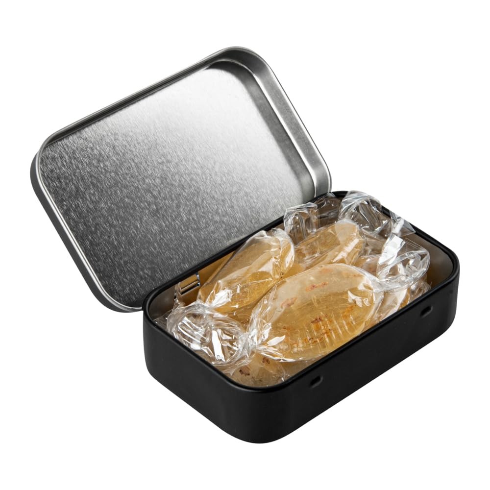 Restaurantware RW Base 4.5oz Rectangular Black Tin Containers - 10-Pack