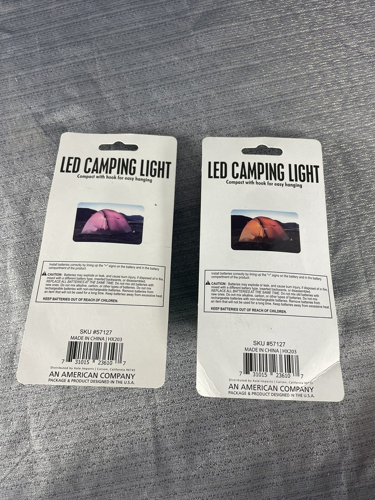Set of 2 LED Hanging Camping Lights