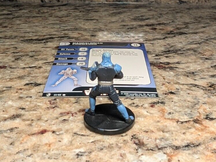 WOTC Star Wars Miniatures - Mandalorian Commando #57 w/ Card