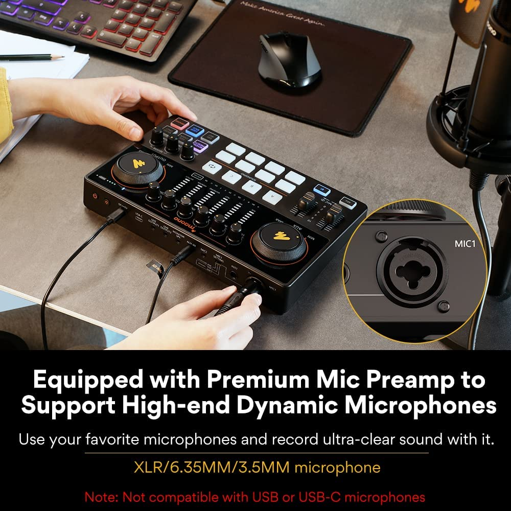 Podcast Production Studio Audio Interface for Podcast Recording, Streaming