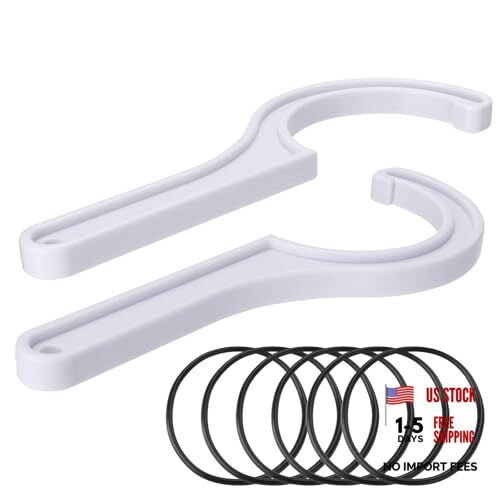 2 Pack Water Filter Housing Wrench Set with 6 O-Rings, Compatible with APEC