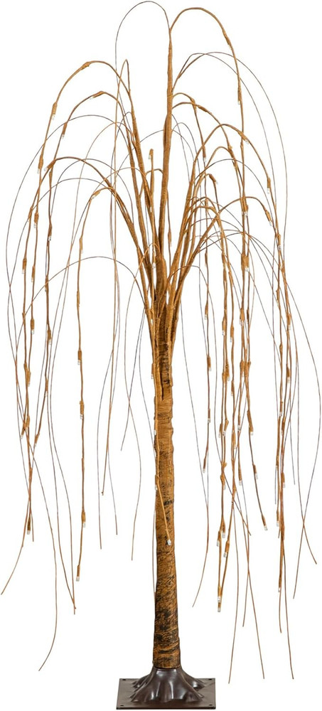 4Ft. Pre-Lit Artificial Willow Tree with 120 Warm White LED Lights