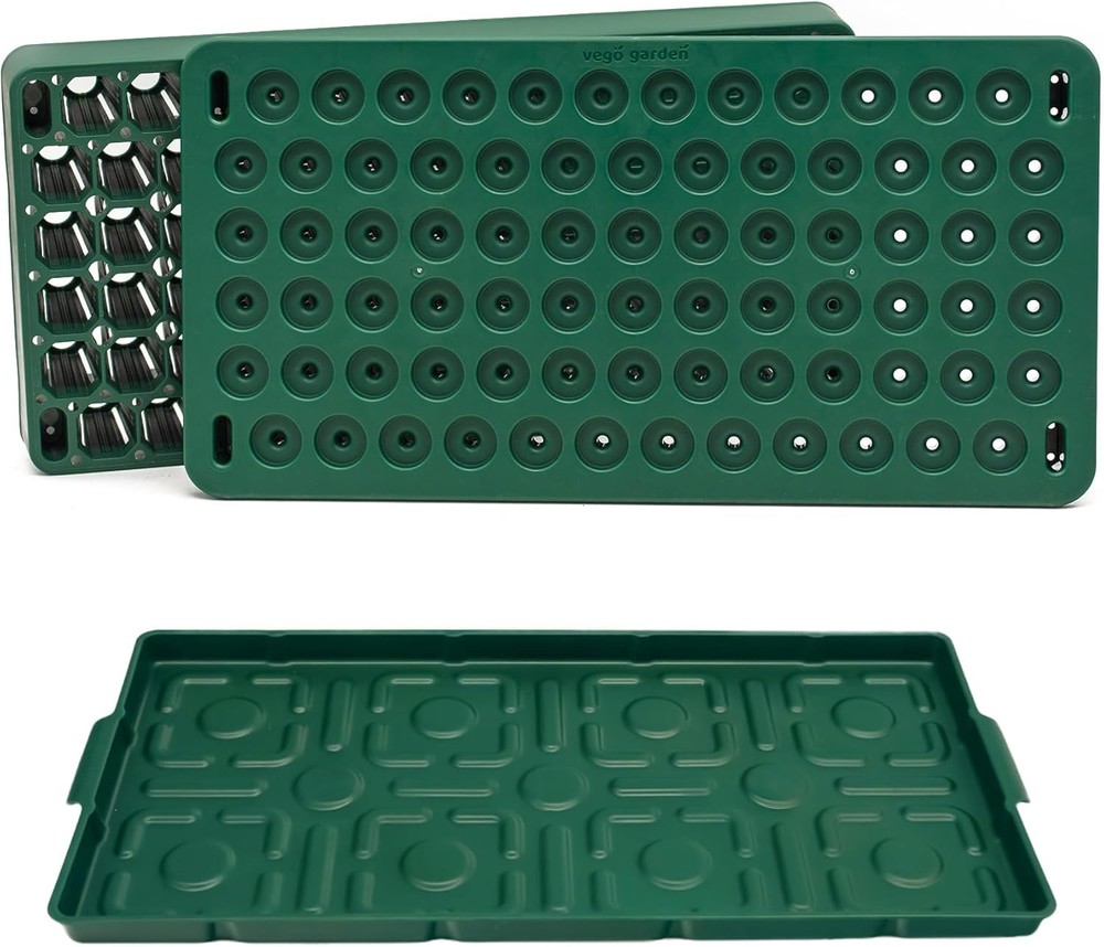 10"x20" Seedling Tray - 76 Cell Stackable Seed Starter for Growing Plants