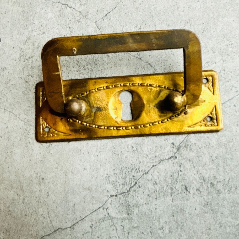 Brass Drawer Skeleton Escutcheon Key Hole Cover Handle