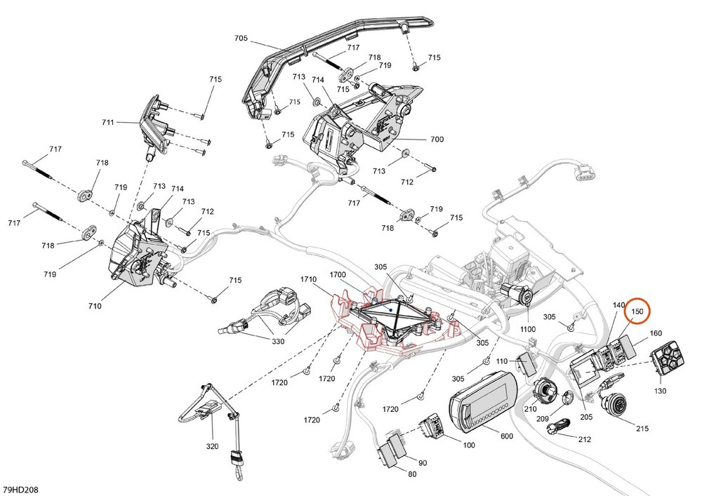 CAN-AM 710006557 - OEM Differential Mode Selector Switch