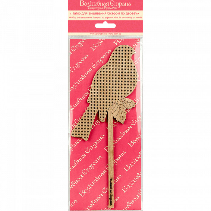 DIY Bead Embroidery on wood kit "Bird"