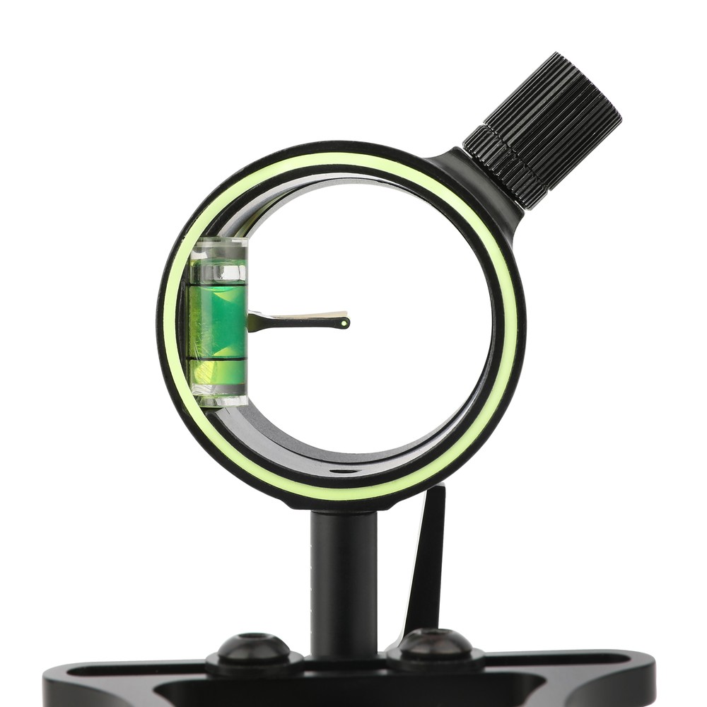 Compound Bow Sight 1-pin 0.019" Optical Fiber Micro-Adjustable Shooting Target